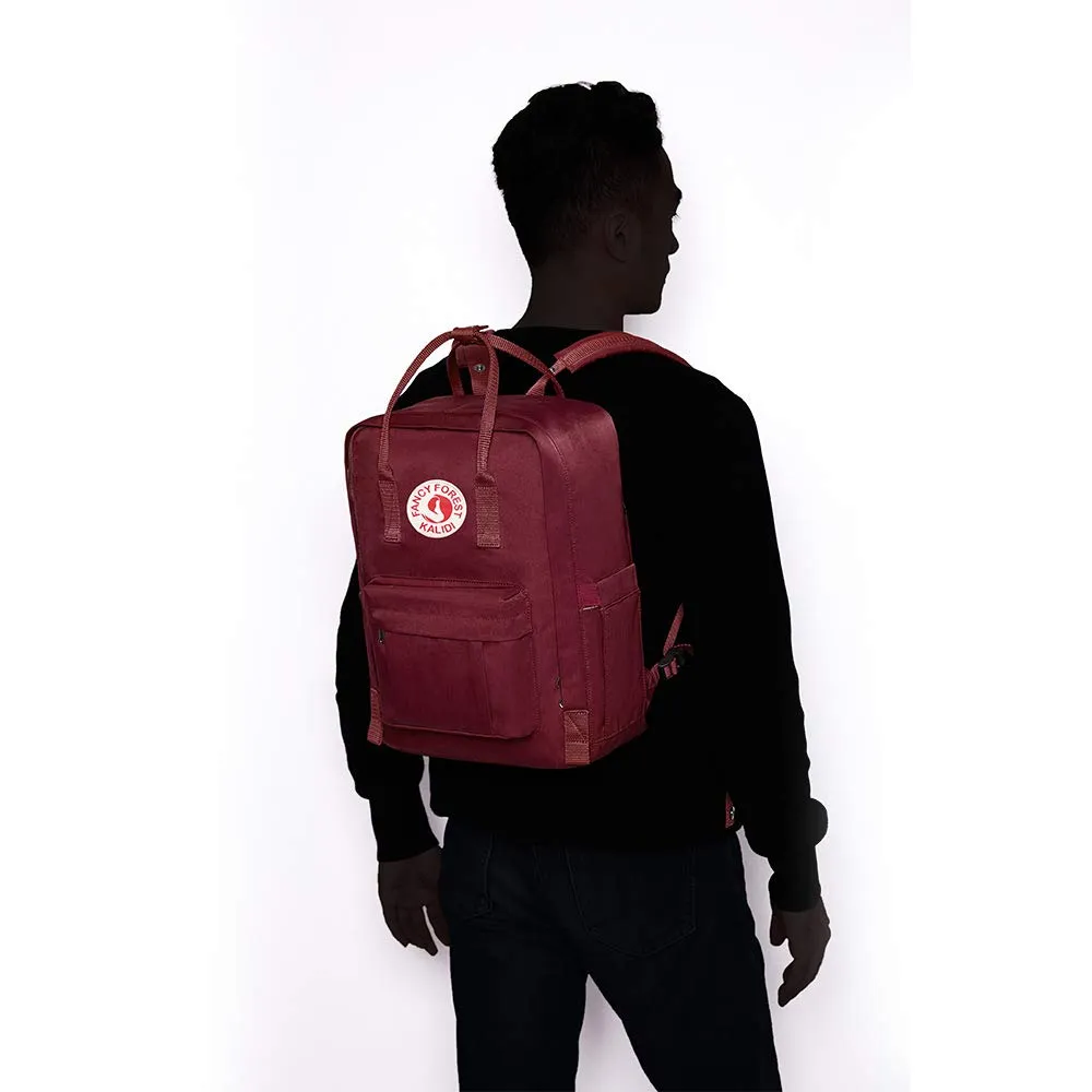 KALIDI Casual Backpack for Women,15 Inches Laptop Classic Backpack Camping Rucksack Travel Outdoor Daypack College School Bag (Wine Red)