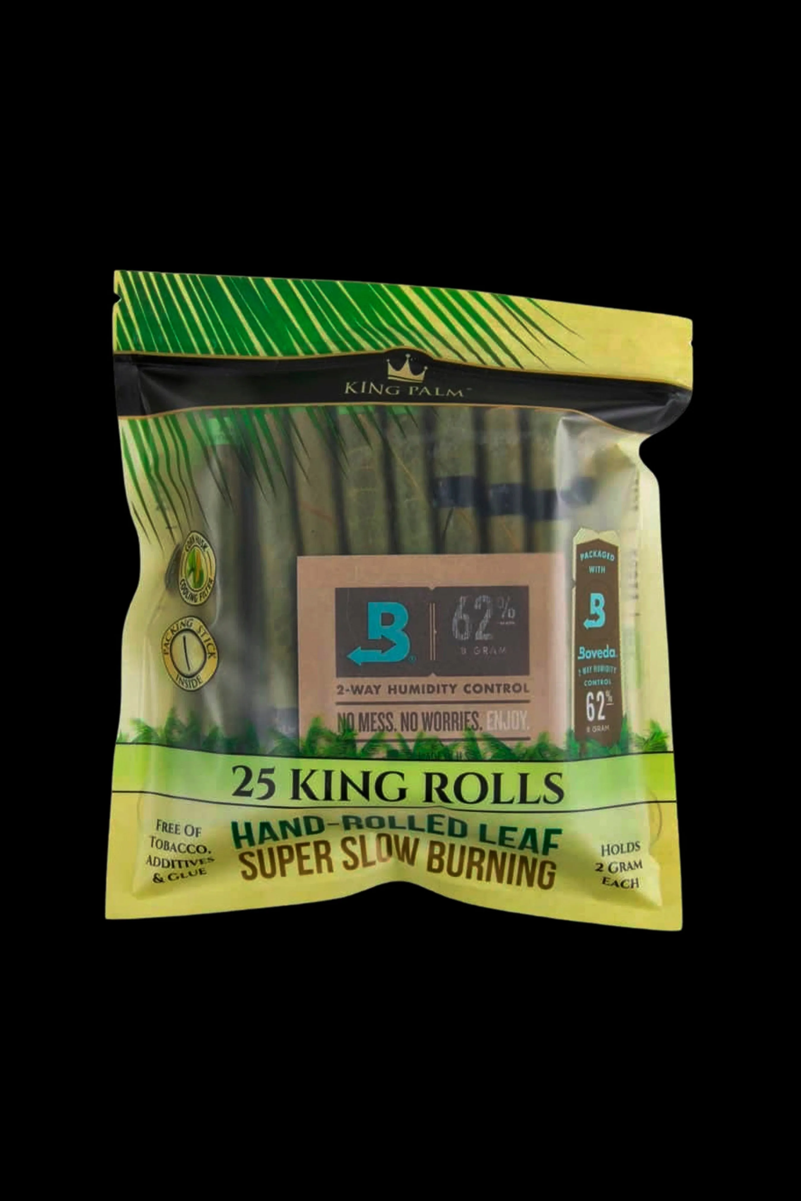 King Palm King Size 25pk Natural Leaf Tubes - 8ct Display