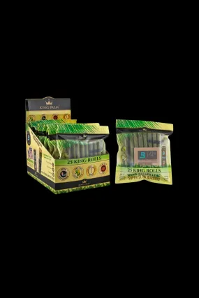 King Palm King Size 25pk Natural Leaf Tubes - 8ct Display