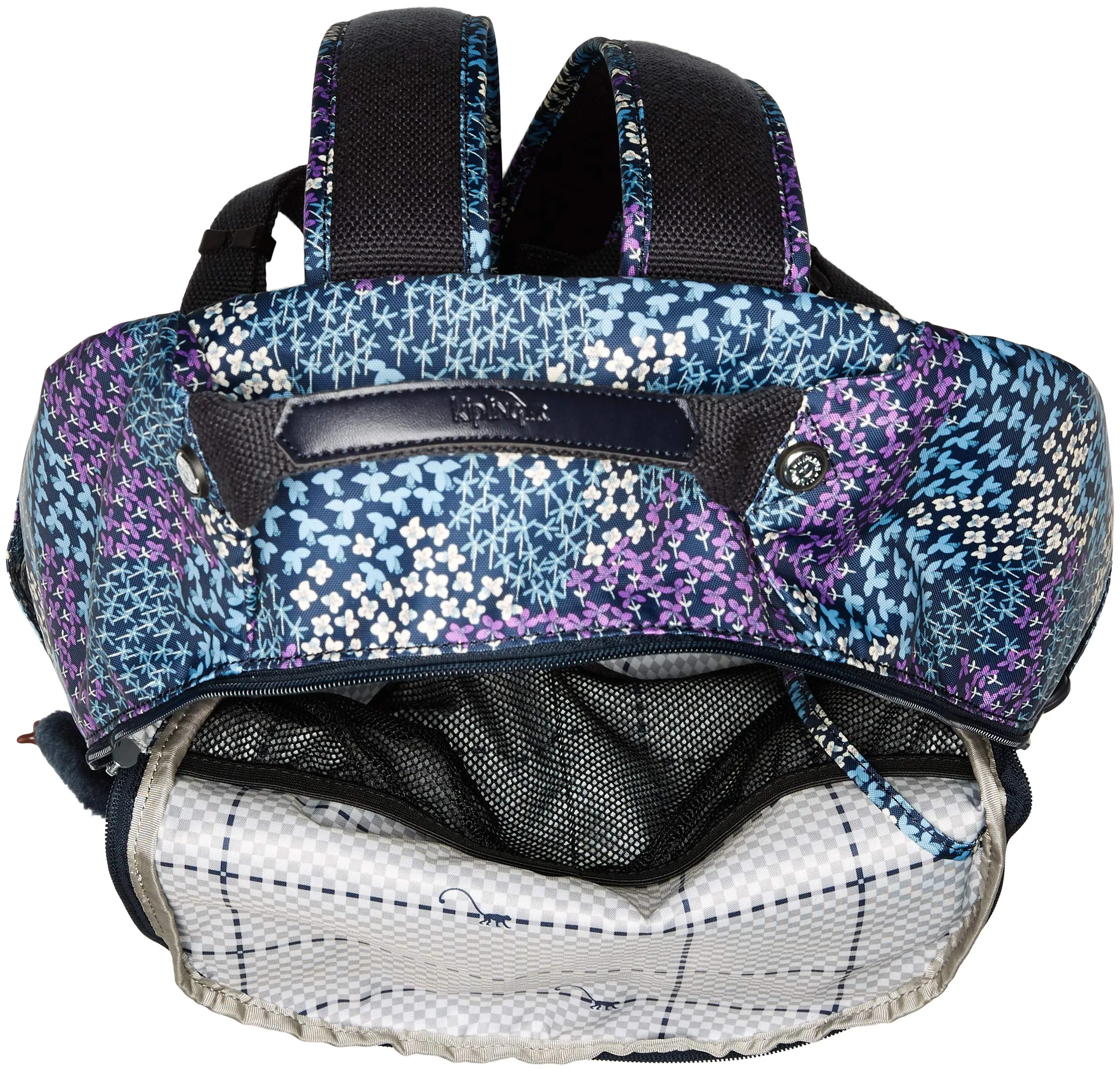 Kipling womens Micah Medium Laptop Backpack, Padded, Adjustable Backpack Straps, dotted bouquet, One Size