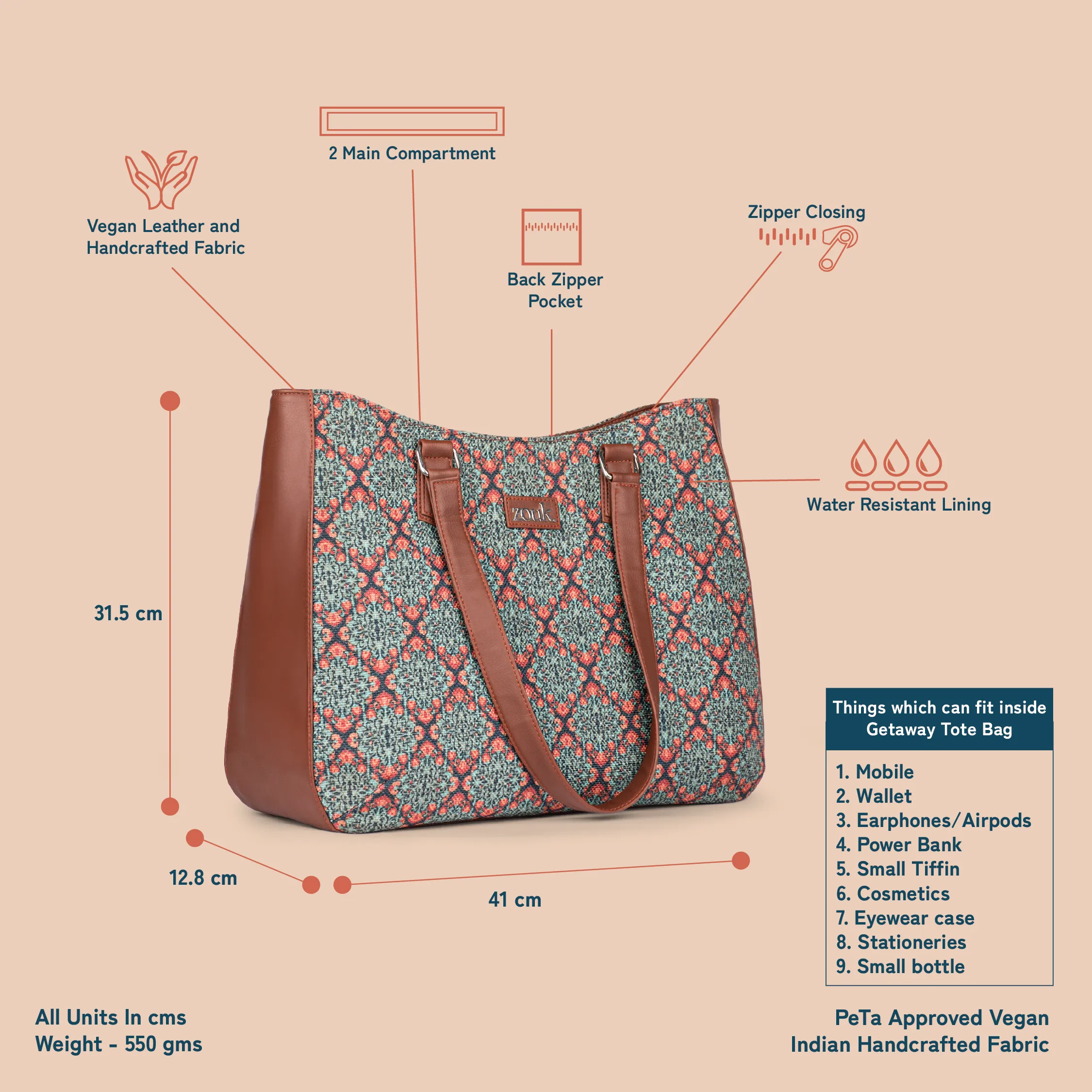 Kolkata Nouveau Getaway Tote Bag