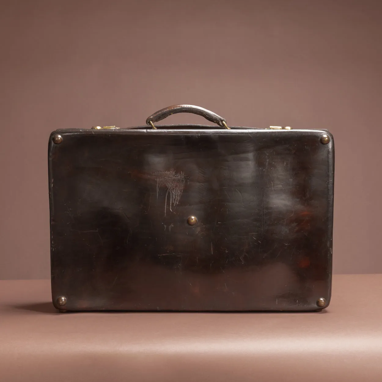 Large Dark Brown Leather Norfolk Hide Case