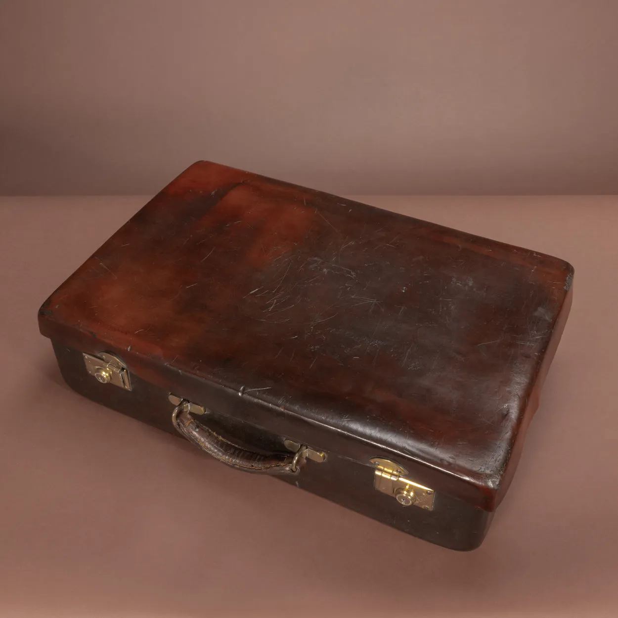 Large Dark Brown Leather Norfolk Hide Case