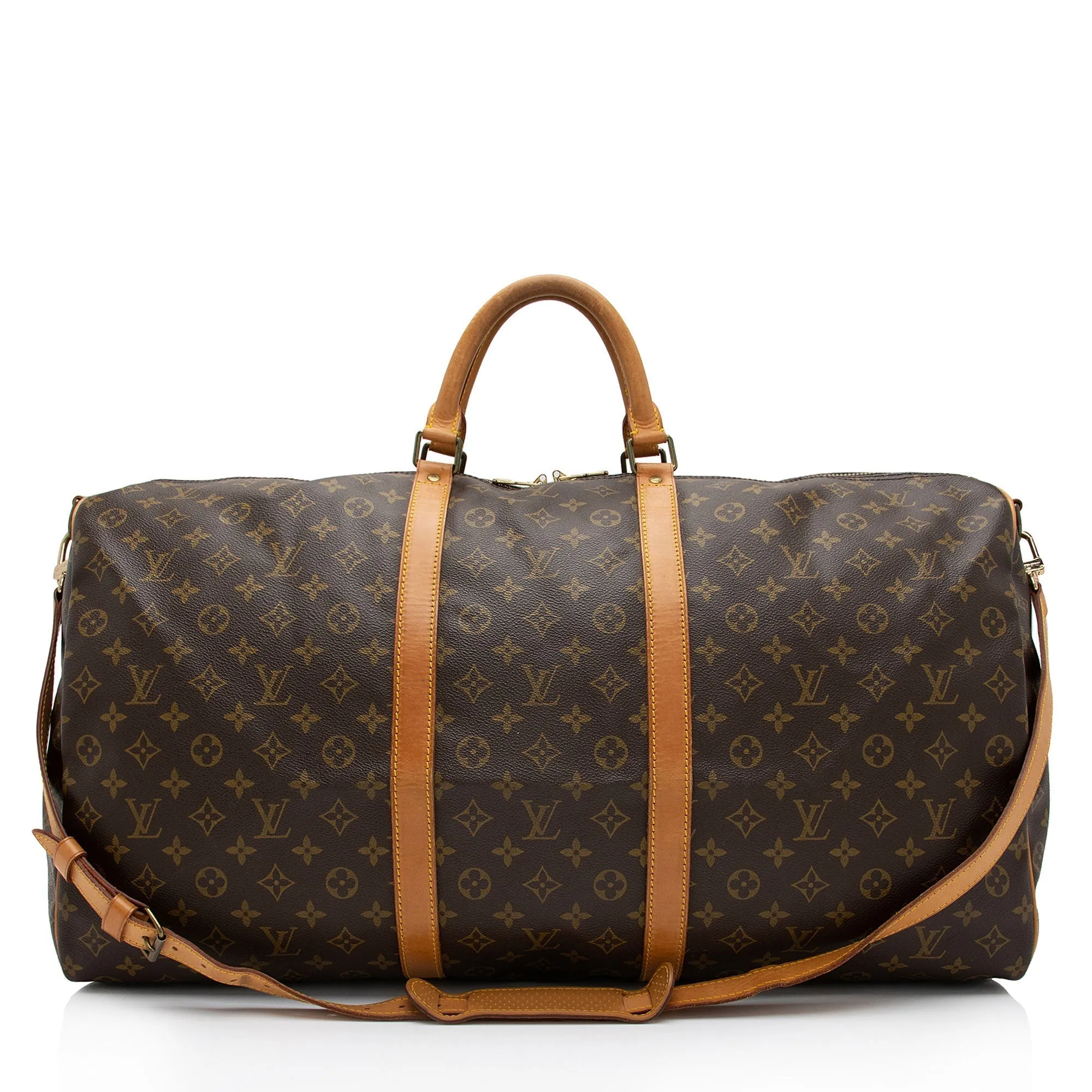 Louis Vuitton Vintage Monogram Canvas Keepall Bandouliere 60 Duffle Bag (SHF-sySr8G)