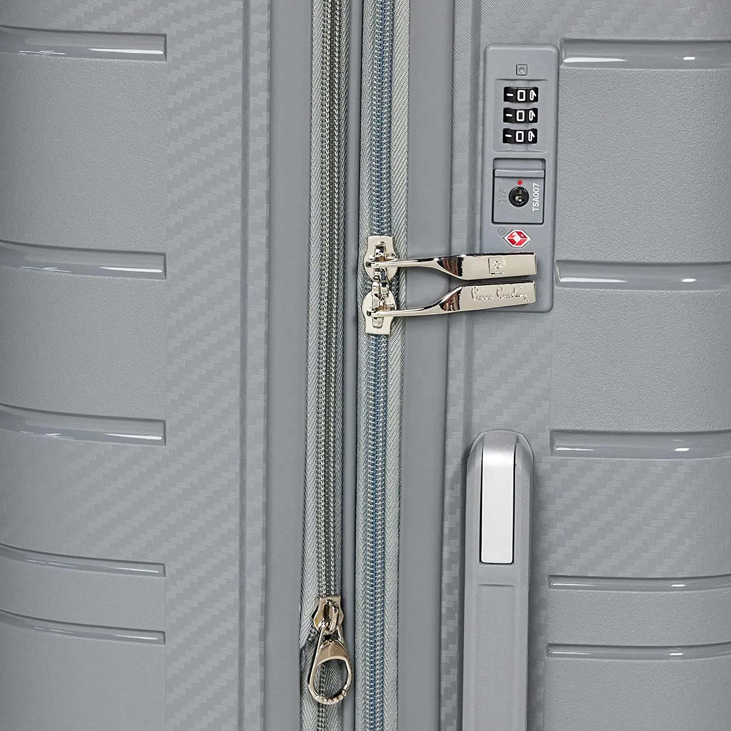 Lyon Suitcase Set of 3   Beauty Case- Light Grey