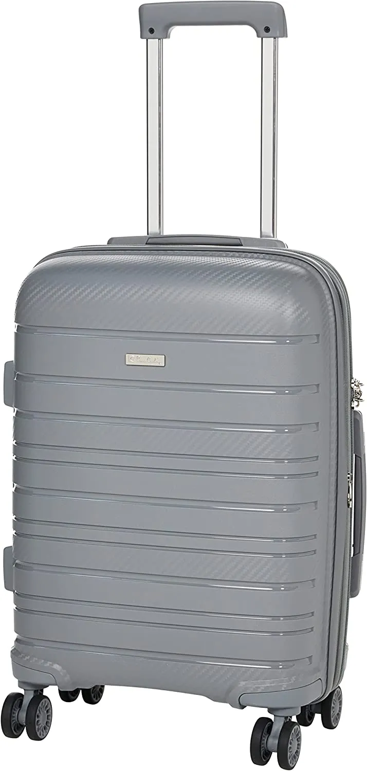 Lyon Suitcase Set of 3   Beauty Case- Light Grey