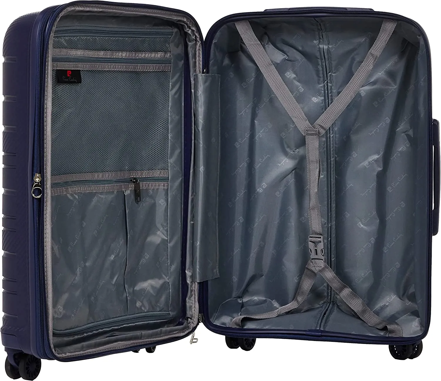 Lyon Suitcase Set of 3   Beauty Case- Navy