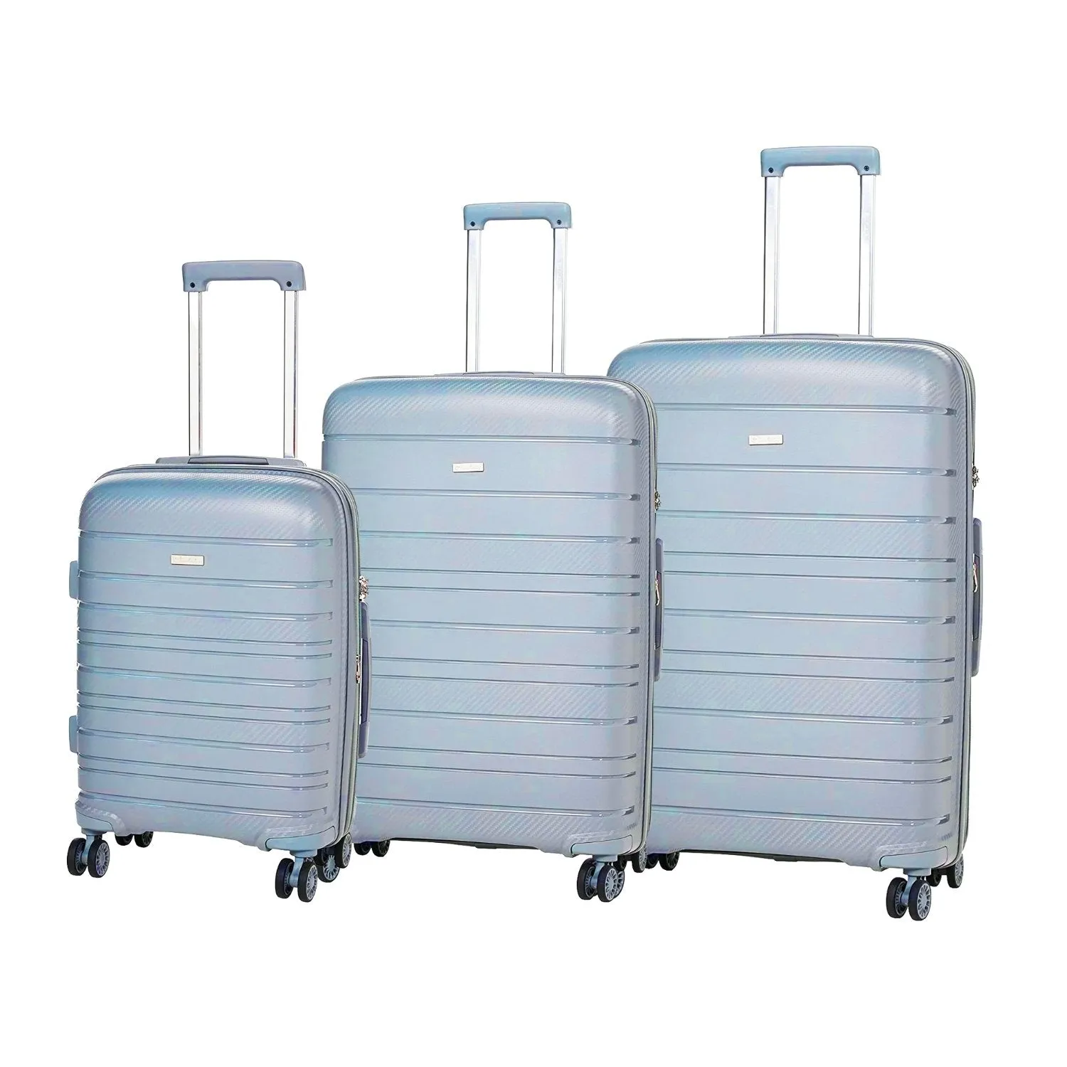Lyon Suitcase Set of 3   Beauty Case- Navy