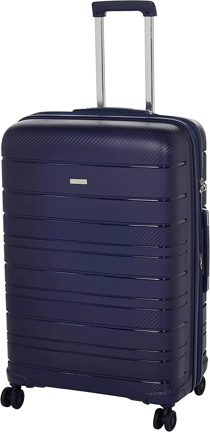 Lyon Suitcase Set of 3   Beauty Case- Navy