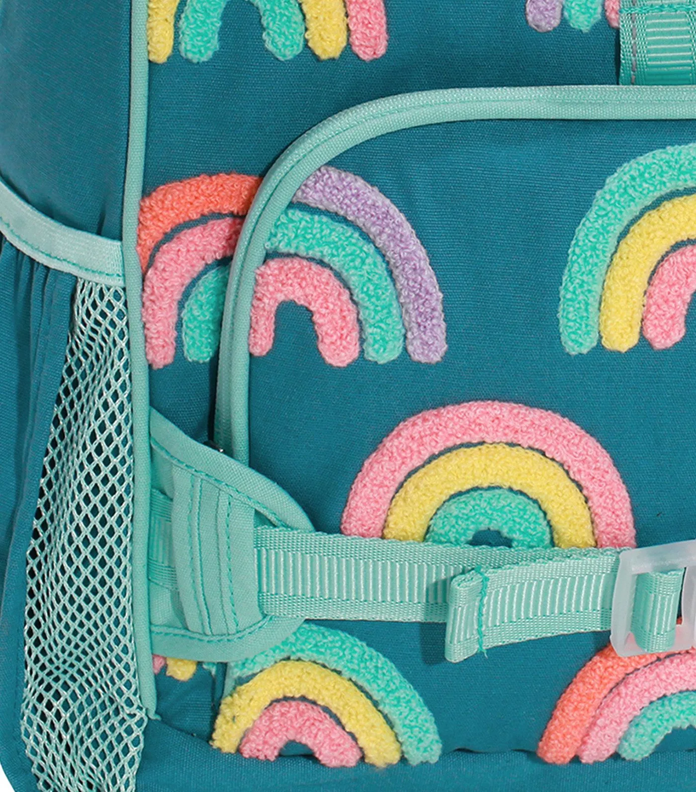 Mackenzie Turquoise Rainbows Chenille Backpacks