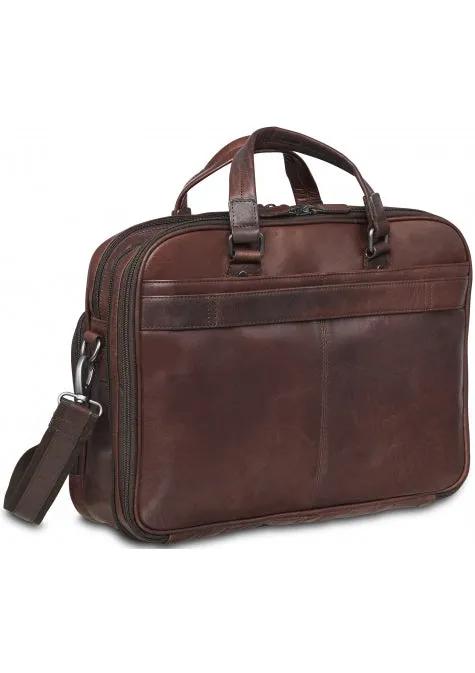 Mancini Buffalo Expandable Double Compartment Briefcase for 15.6'' Laptop / Tablet