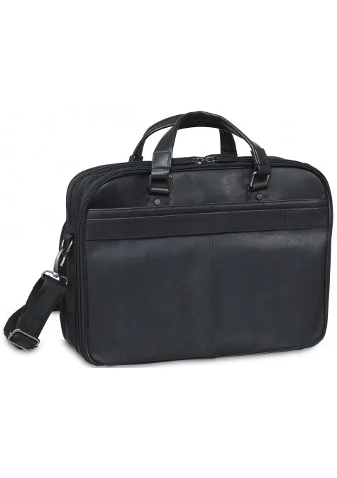 Mancini Buffalo Expandable Double Compartment Briefcase for 15.6'' Laptop / Tablet