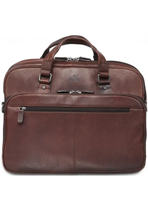 Mancini Buffalo Expandable Double Compartment Briefcase for 15.6'' Laptop / Tablet