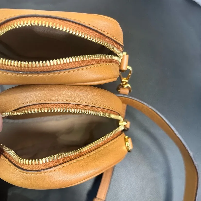 MCM Cognac Two-in-One Replaceable Waist Crossbody Bag Mini