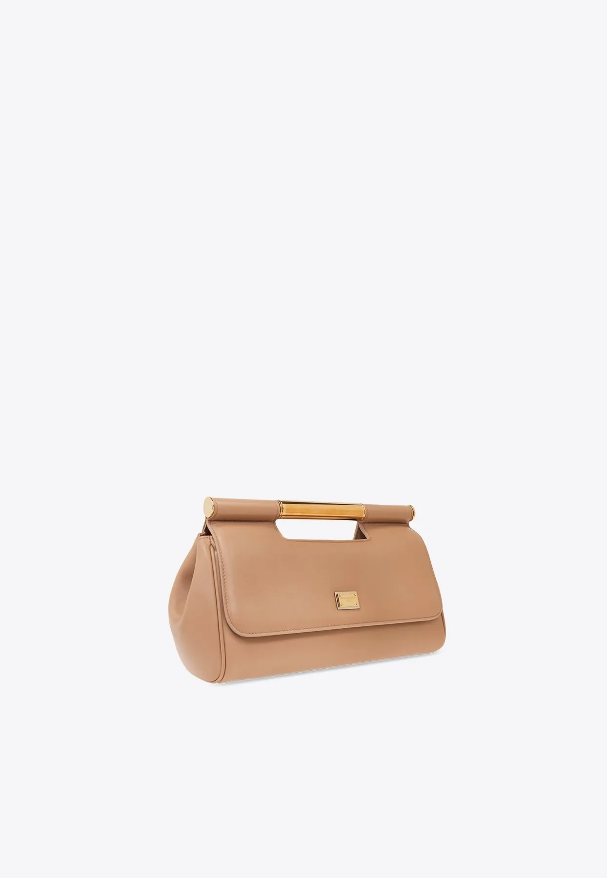 Medium Sicily Leather Clutch Bag