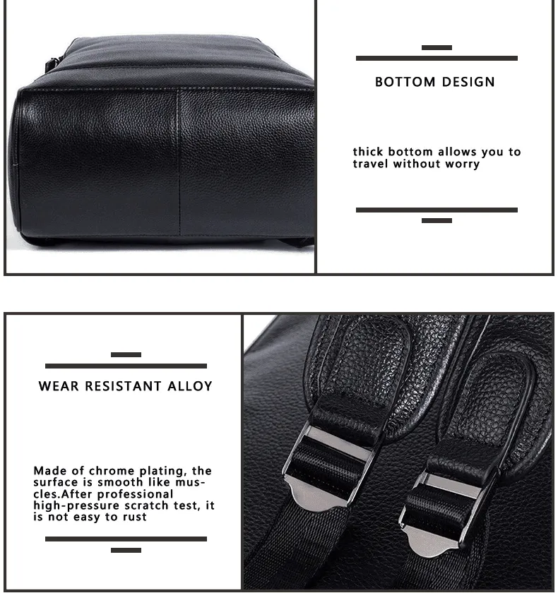 Men Or Womens Shoulder Bag Backpack Soft Leather Travel Bag