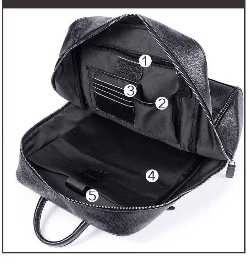 Men Or Womens Shoulder Bag Backpack Soft Leather Travel Bag