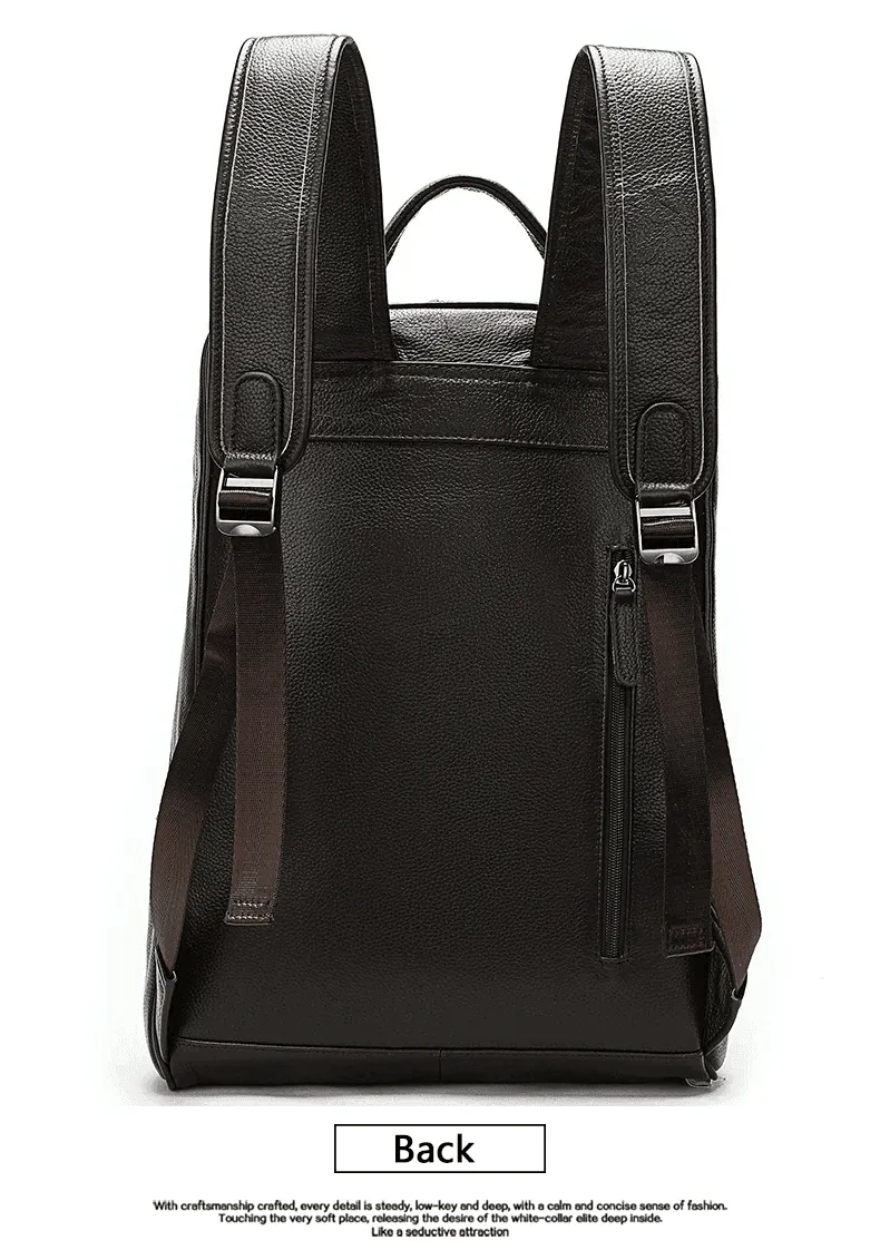 Men Or Womens Shoulder Bag Backpack Soft Leather Travel Bag