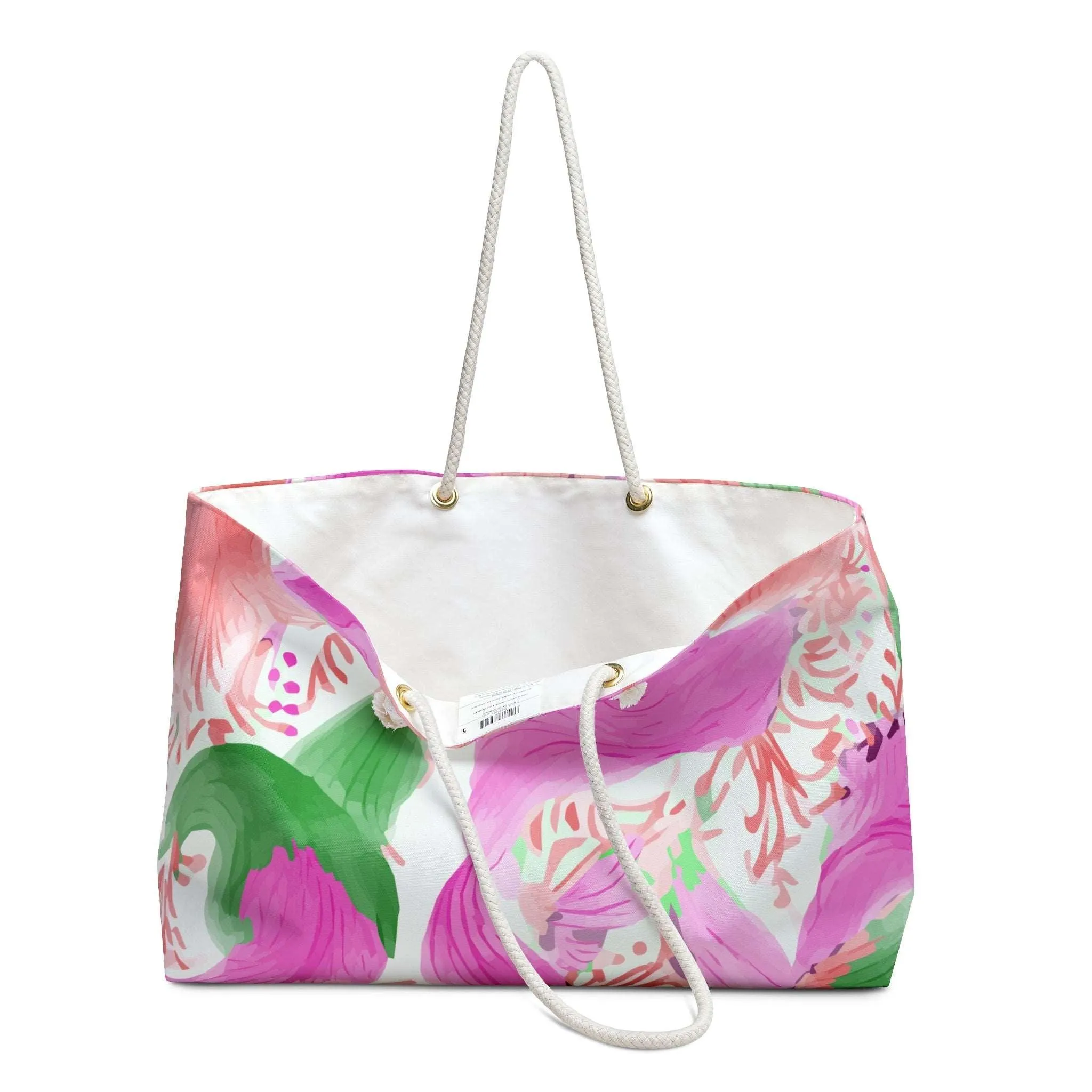 Miniaday Designs Pink Enchanted Blooms Weekender Bag