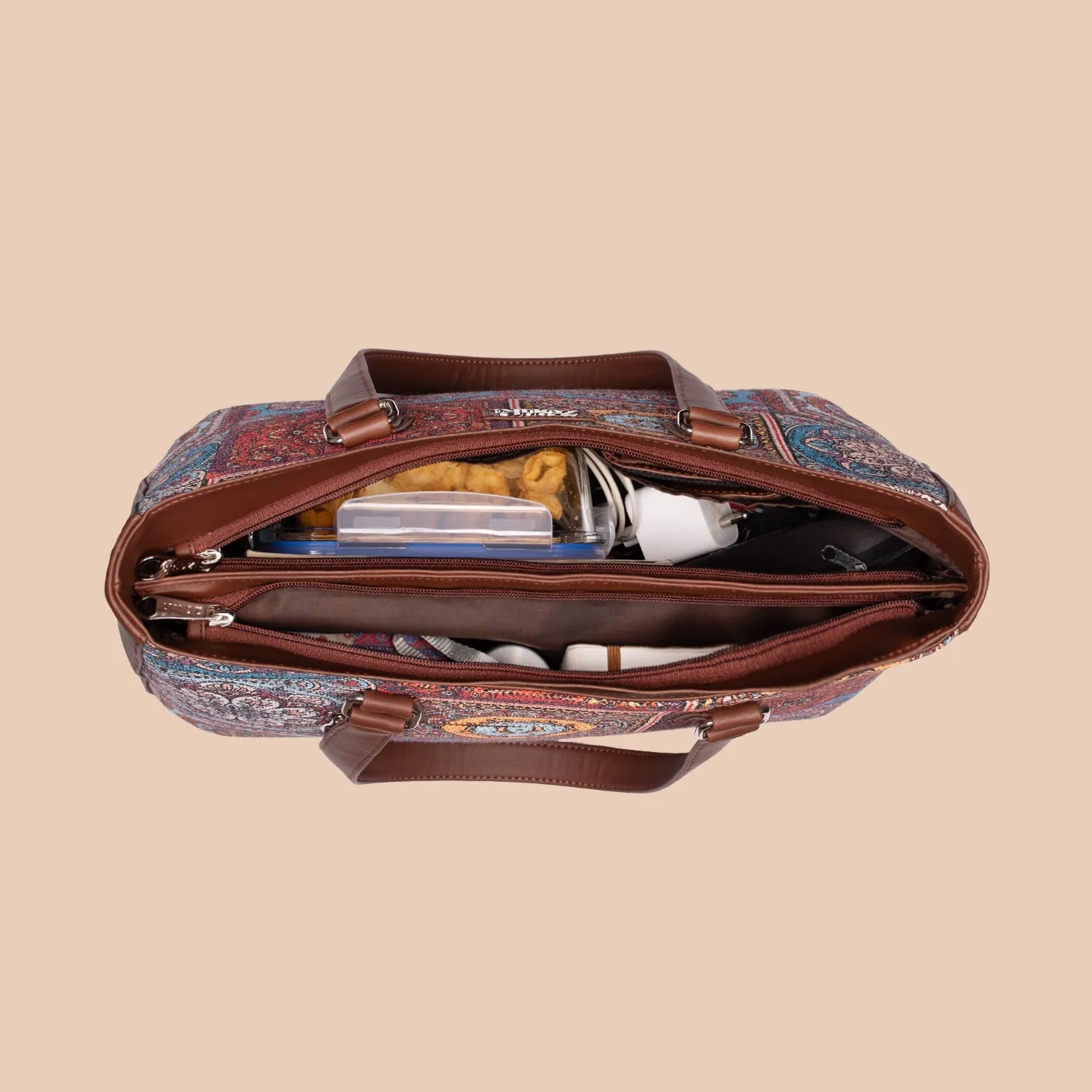 Multicolor Mandala Print Getaway Tote Bag