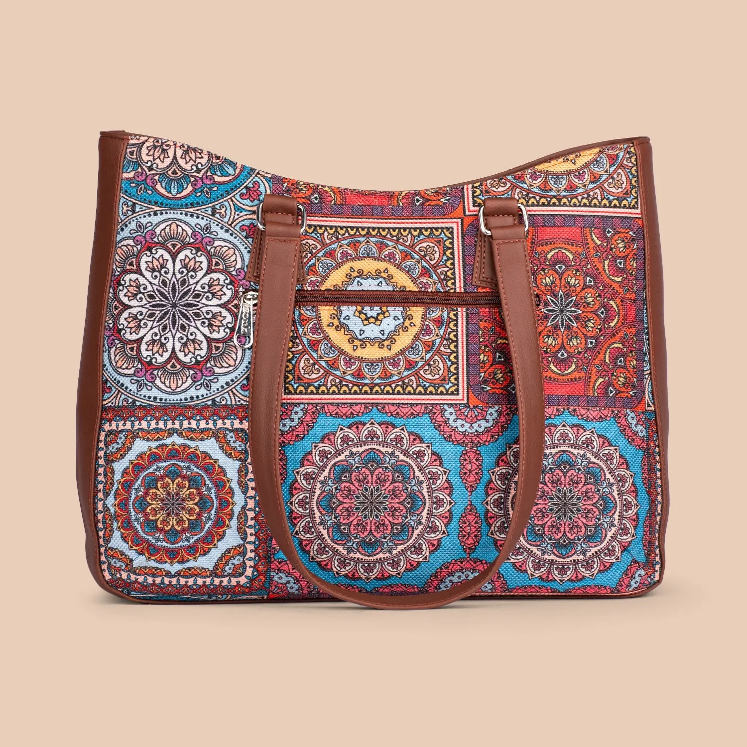 Multicolor Mandala Print Getaway Tote Bag