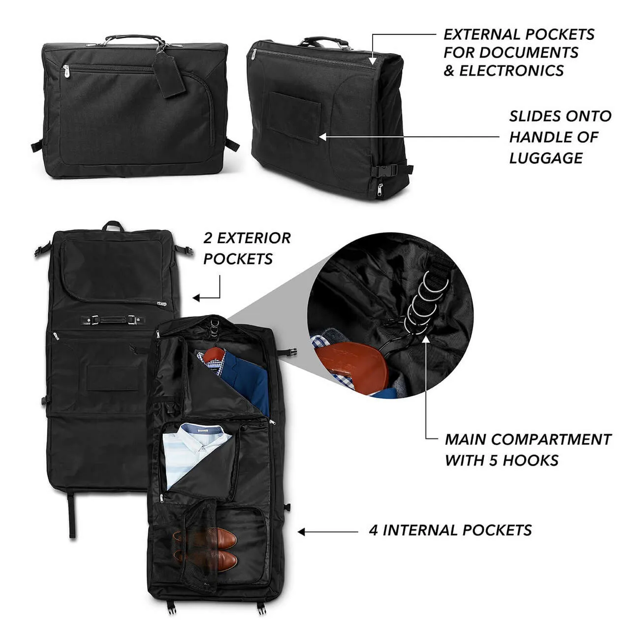 North Dakota State Bison 18" Carry On Garment Bag
