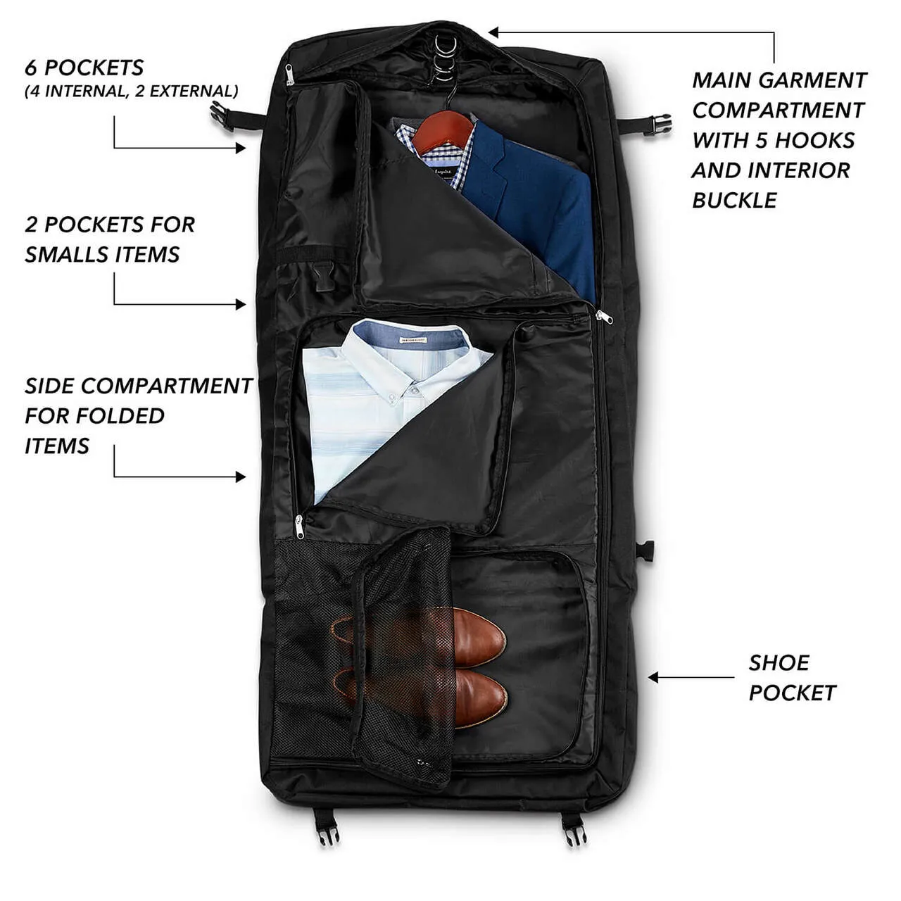 North Dakota State Bison 18" Carry On Garment Bag