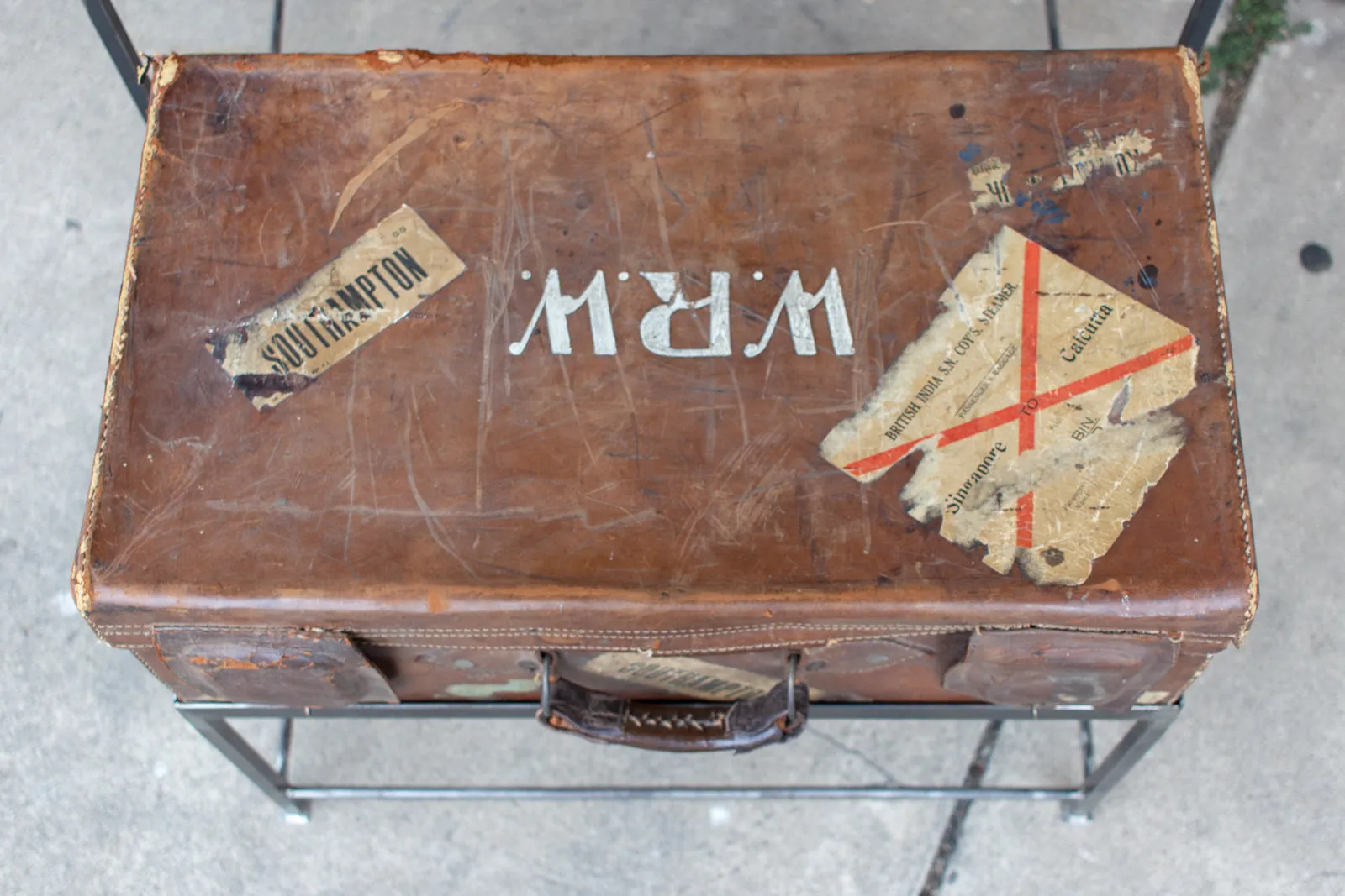 Pair of Antique English Luggage Nesting Tables