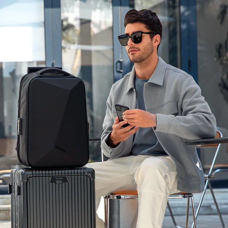Protector I: Diamond-cut Design Hard shell Waterproof Anti-scratch Multifunctional Laptop Backpack