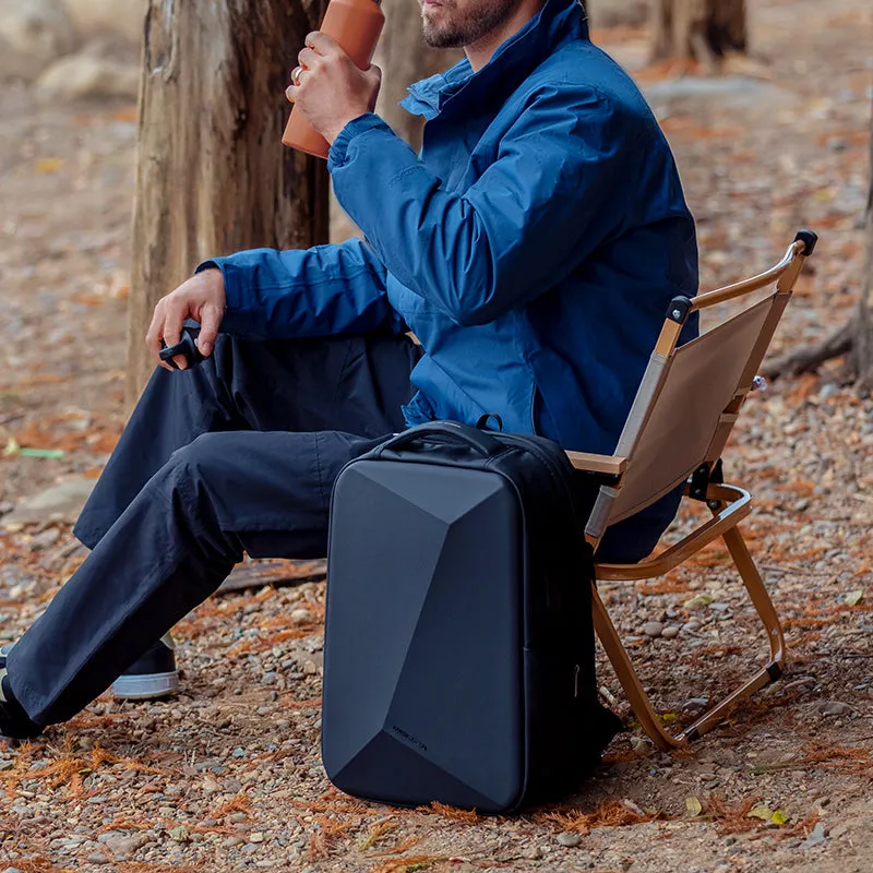 Protector I: Diamond-cut Design Hard shell Waterproof Anti-scratch Multifunctional Laptop Backpack