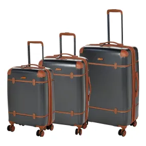 Quebec Hardcase Trolley set of 3 - Dark Grey