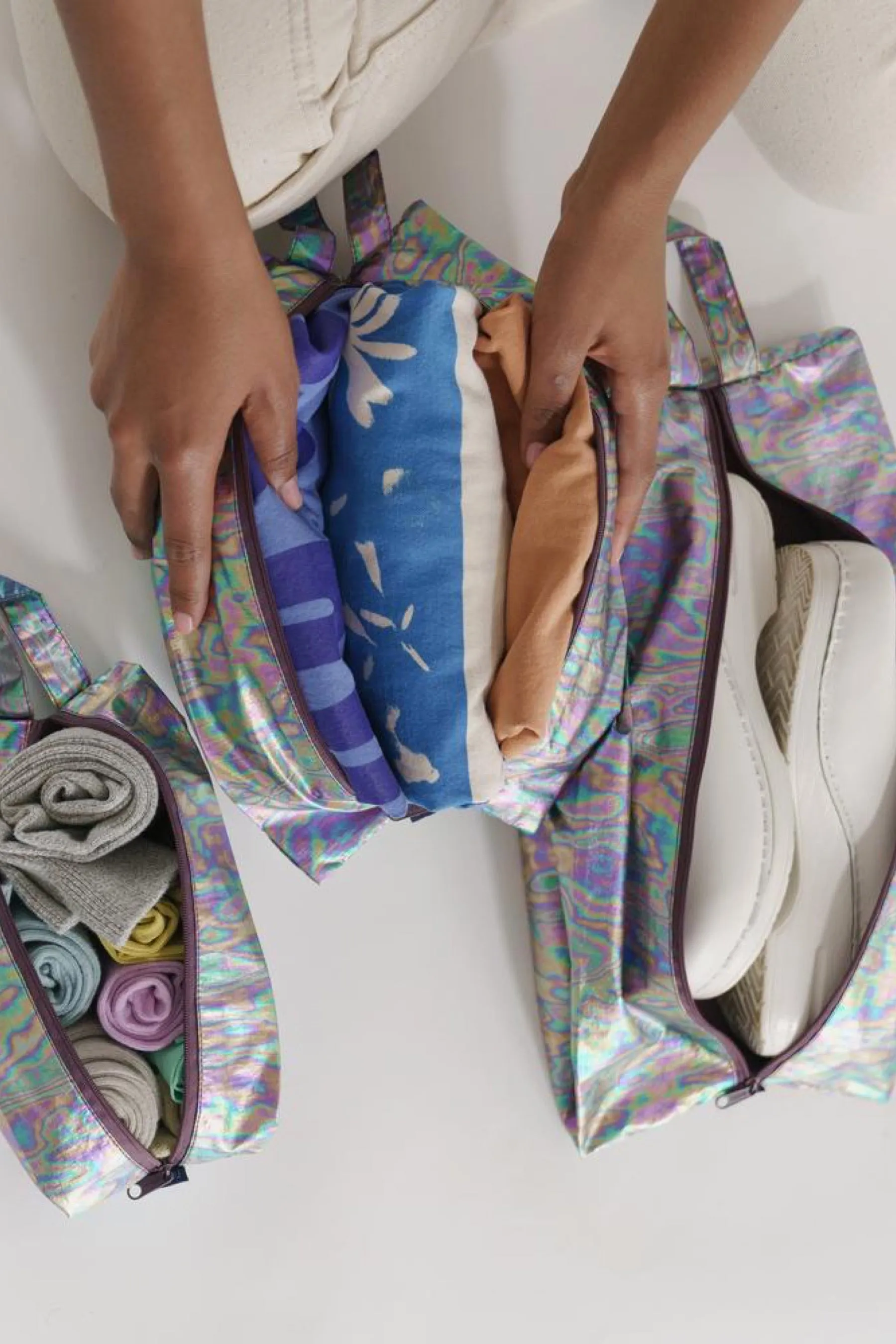 Rainbow Metallic 3D Zip Set