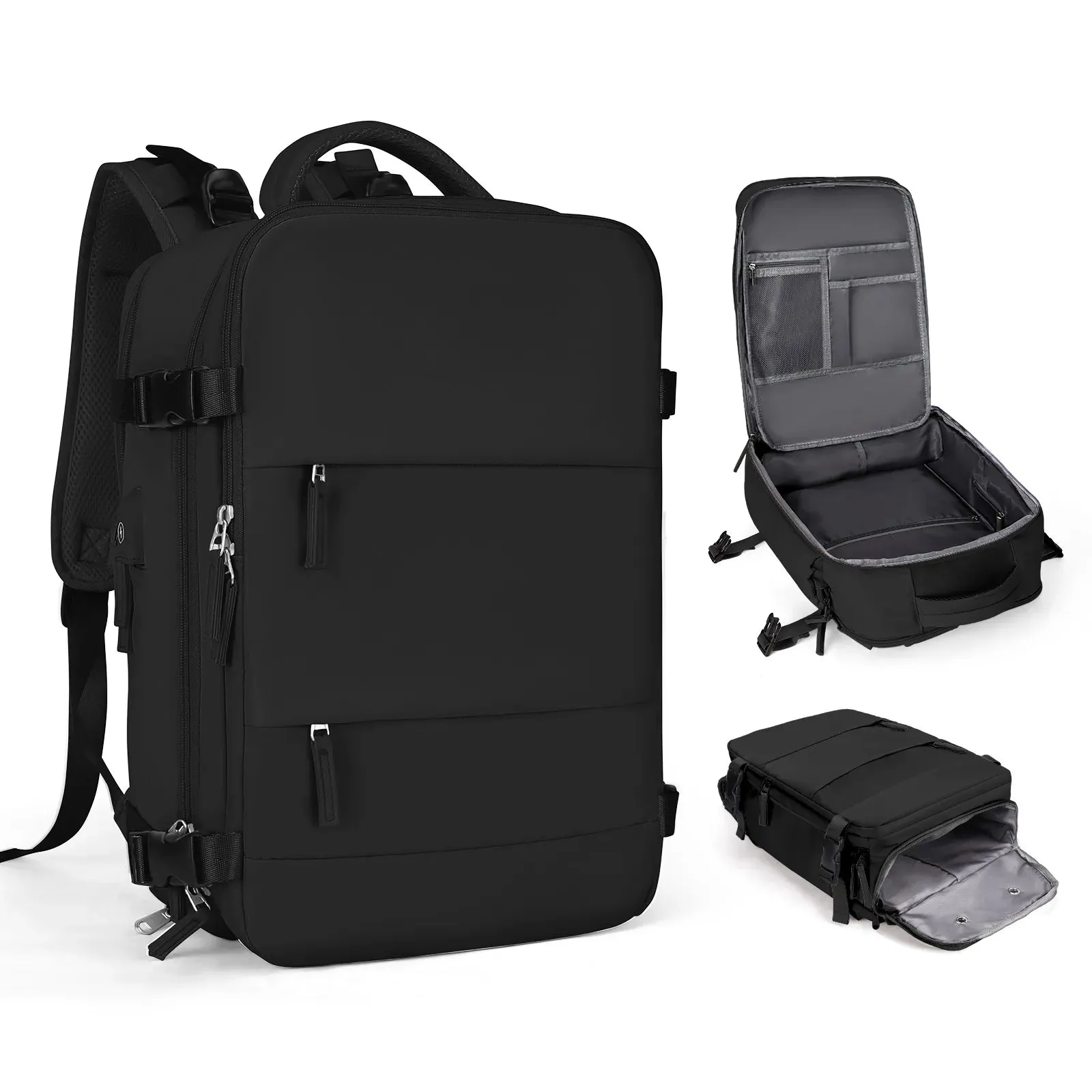 Sohiwoo Travel Backpack for Women, Carry On Backpack,TSA Laptop Backpack Flight Approved, College Nurse Bag Casual Daypack for Weekender