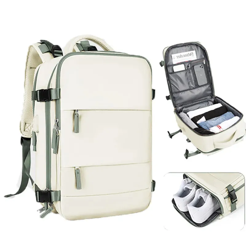 Sohiwoo Travel Backpack for Women, Carry On Backpack,TSA Laptop Backpack Flight Approved, College Nurse Bag Casual Daypack for Weekender