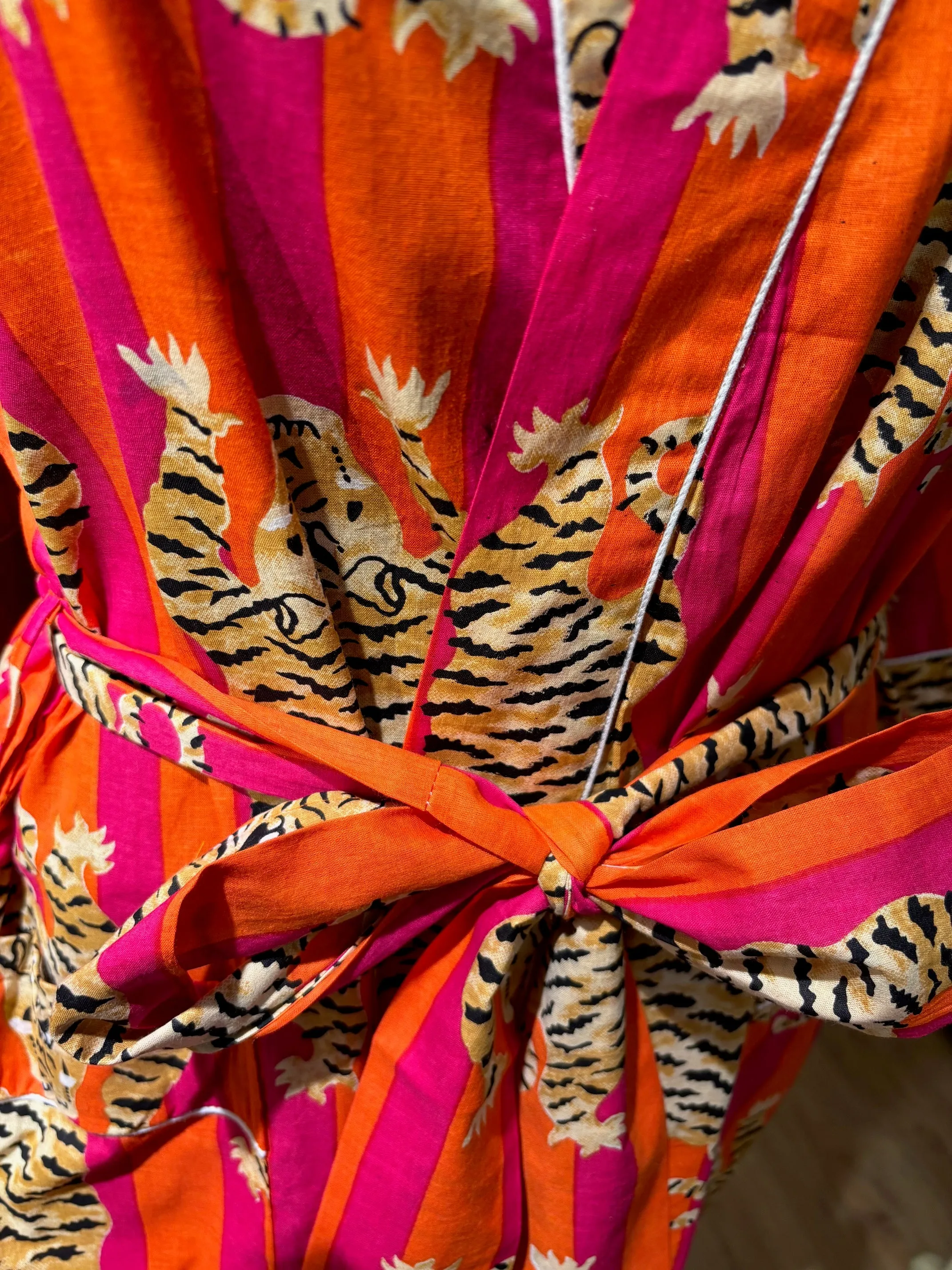 Totes Of India - Pink Tiger Print Gown