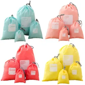 Travel Storage Organiser Pouches - 4 Piece Set