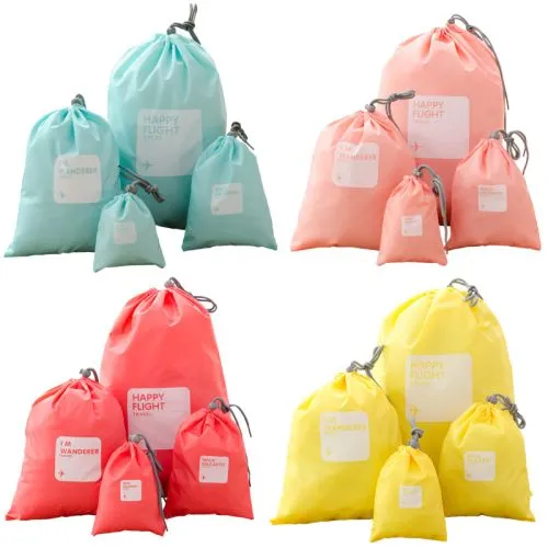 Travel Storage Organiser Pouches - 4 Piece Set