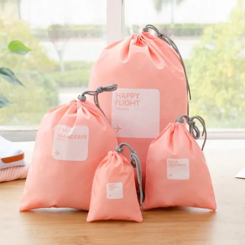 Travel Storage Organiser Pouches - 4 Piece Set