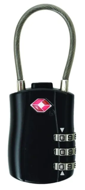 Trekmates TSA Combi Padlock, Black