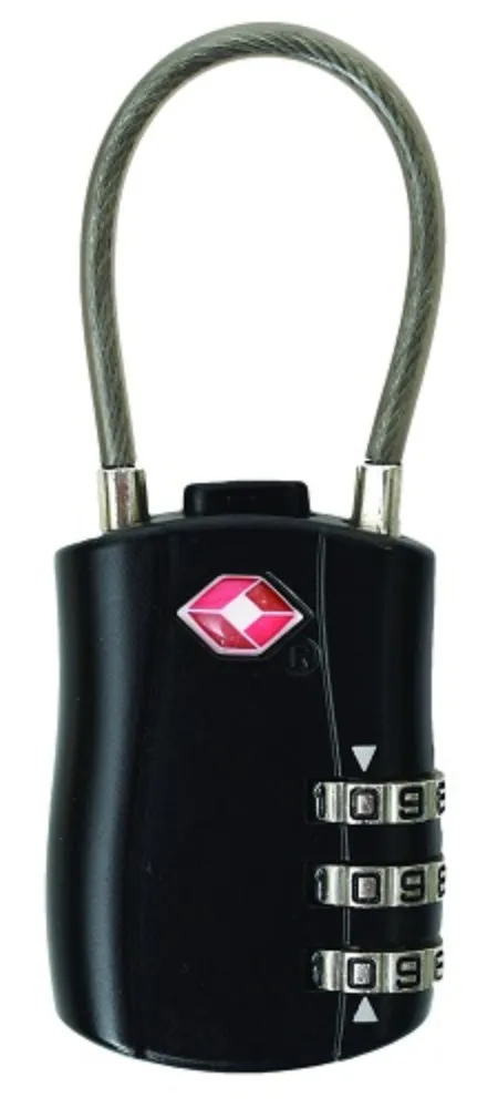 Trekmates TSA Combi Padlock, Black