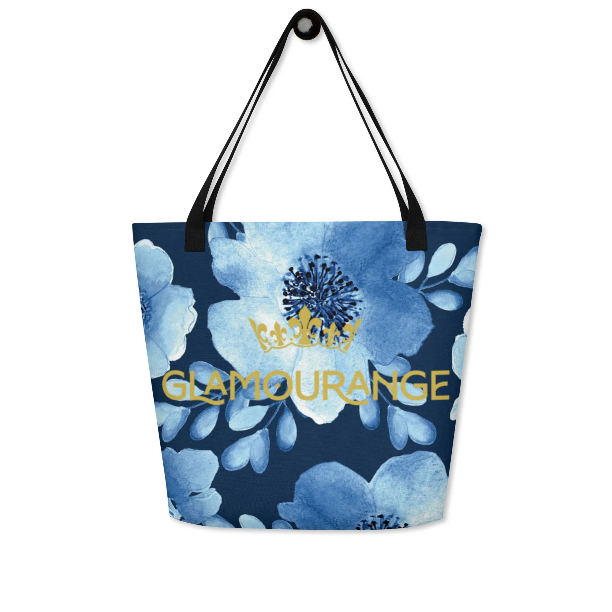 Valentine Day Large Tote Bag - Flowers (Glamourange Gift For Valentine Bags With Design Print Patterns - 009)