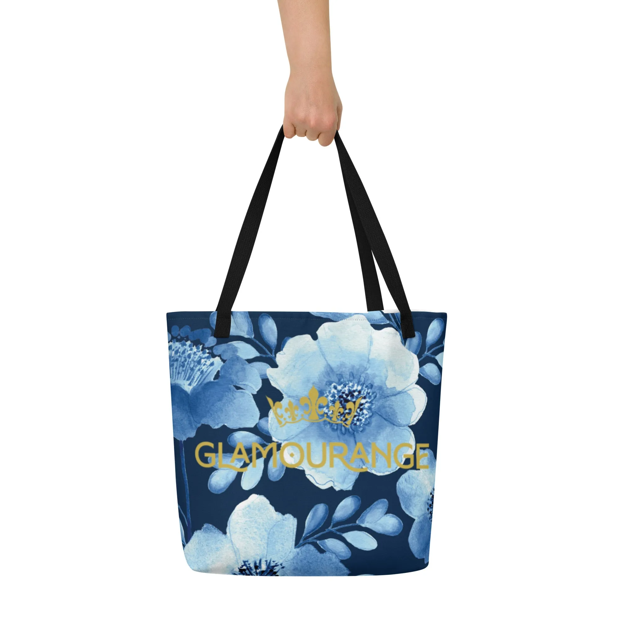 Valentine Day Large Tote Bag - Flowers (Glamourange Gift For Valentine Bags With Design Print Patterns - 009)