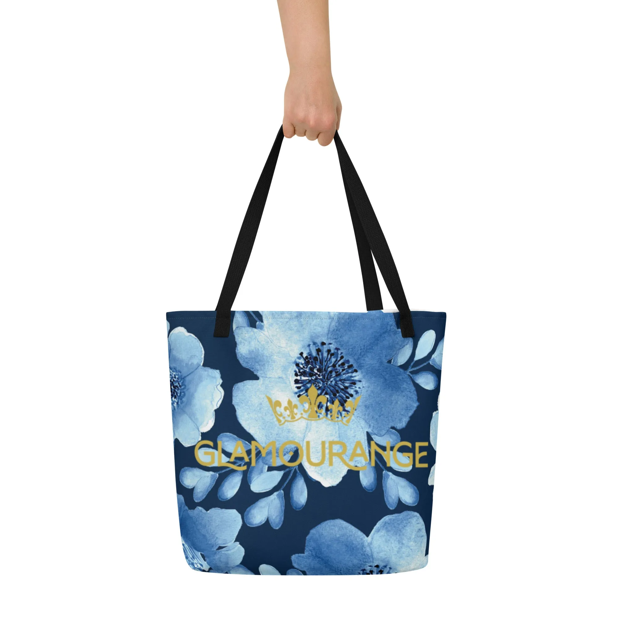 Valentine Day Large Tote Bag - Flowers (Glamourange Gift For Valentine Bags With Design Print Patterns - 009)