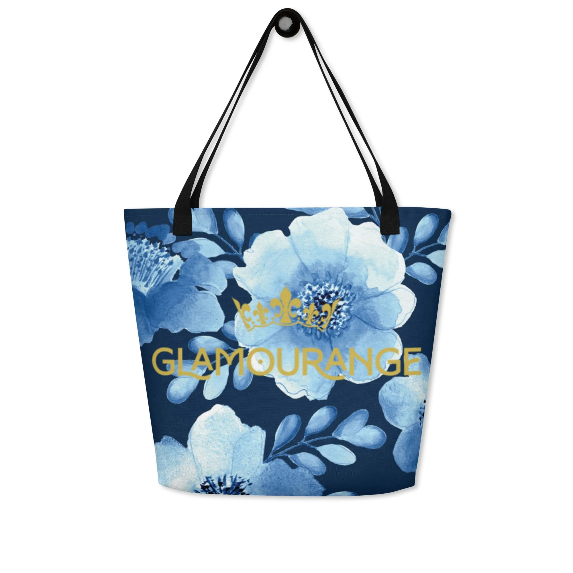 Valentine Day Large Tote Bag - Flowers (Glamourange Gift For Valentine Bags With Design Print Patterns - 009)