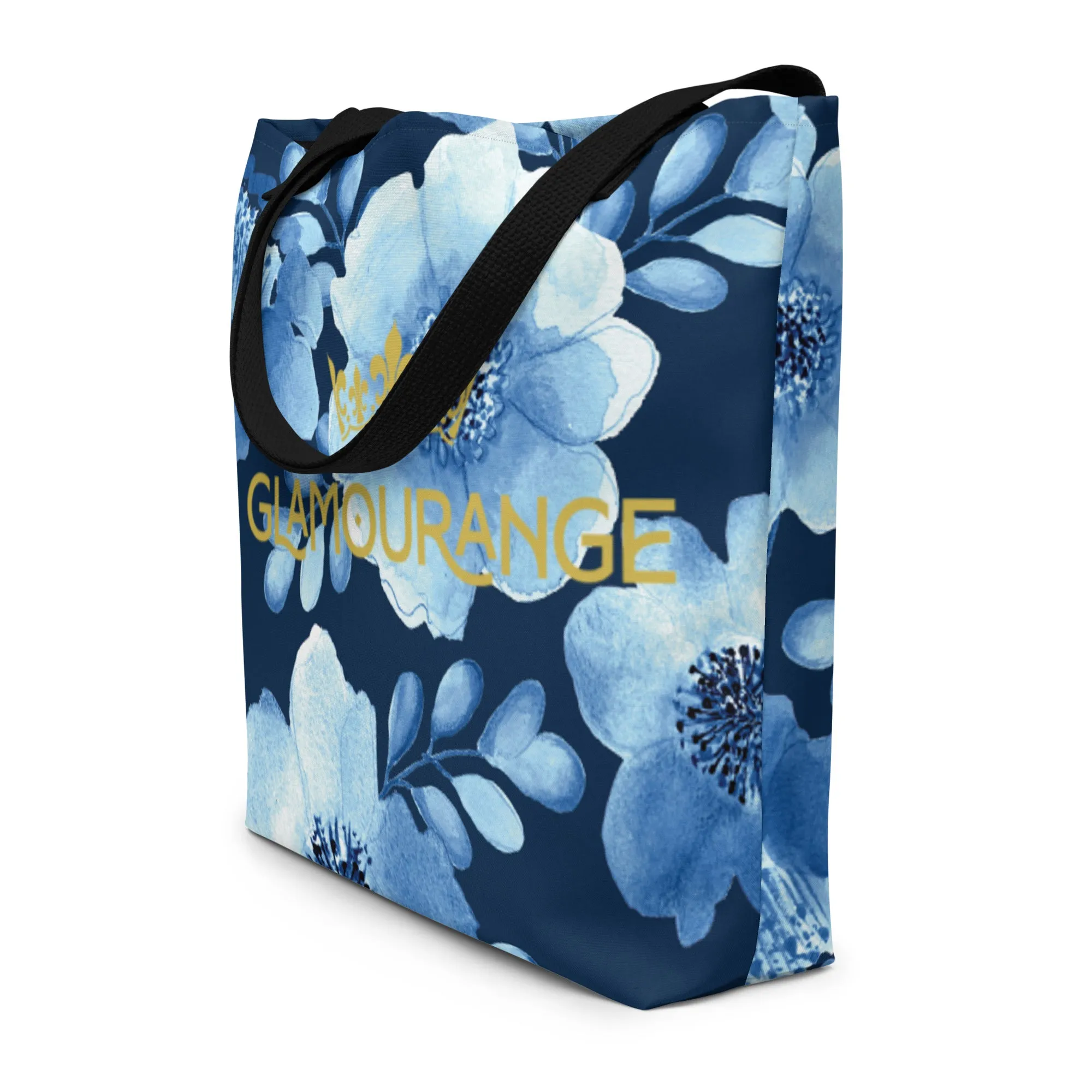 Valentine Day Large Tote Bag - Flowers (Glamourange Gift For Valentine Bags With Design Print Patterns - 009)