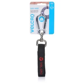 Velcro Easy Hang 430mm Strap with Hook, Black, 40kg