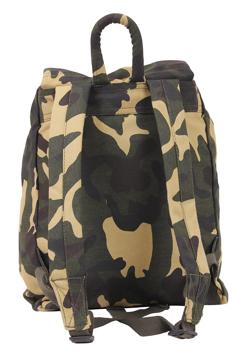 Woodland Camouflage Canvas Daypack