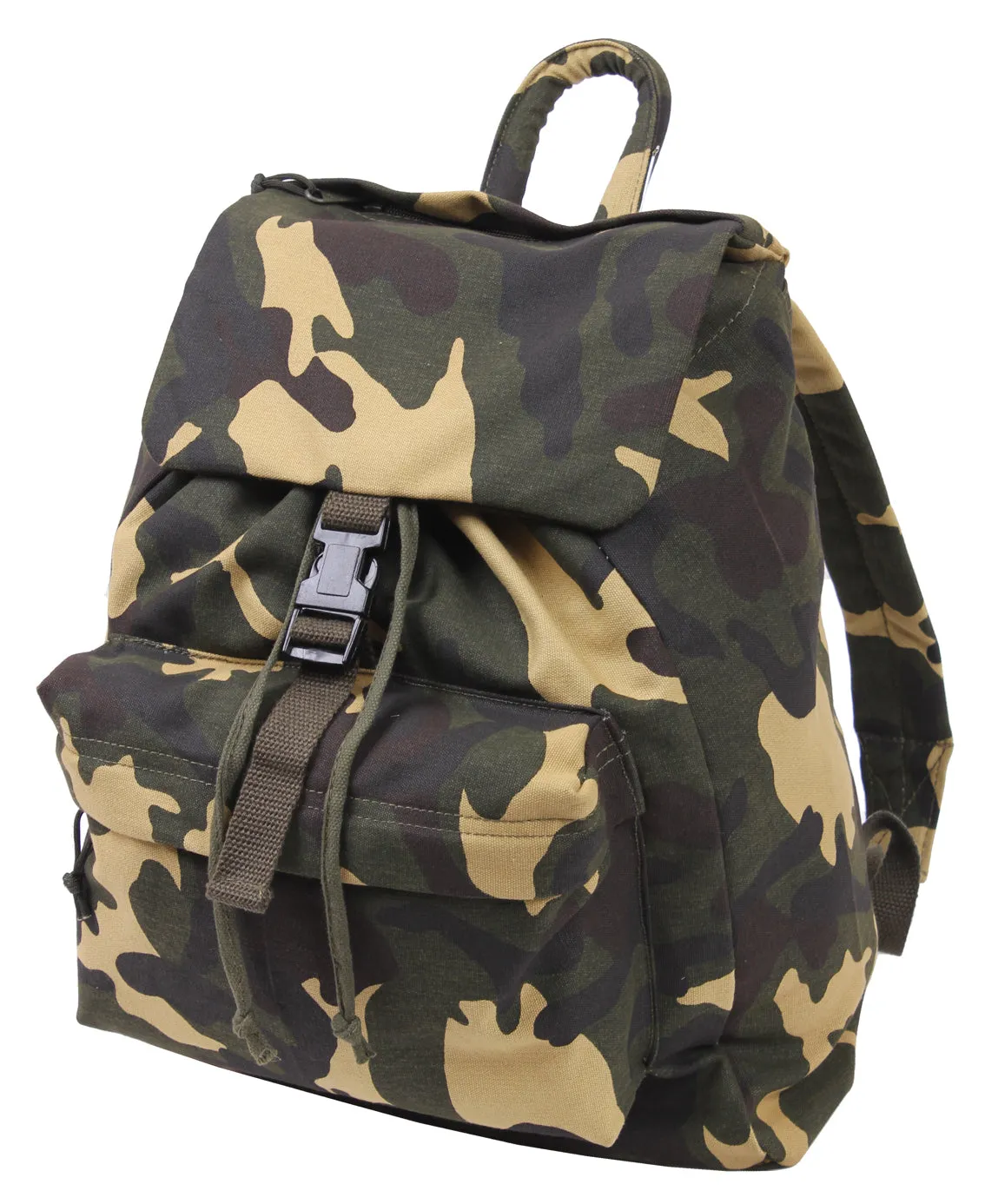 Woodland Camouflage Canvas Daypack