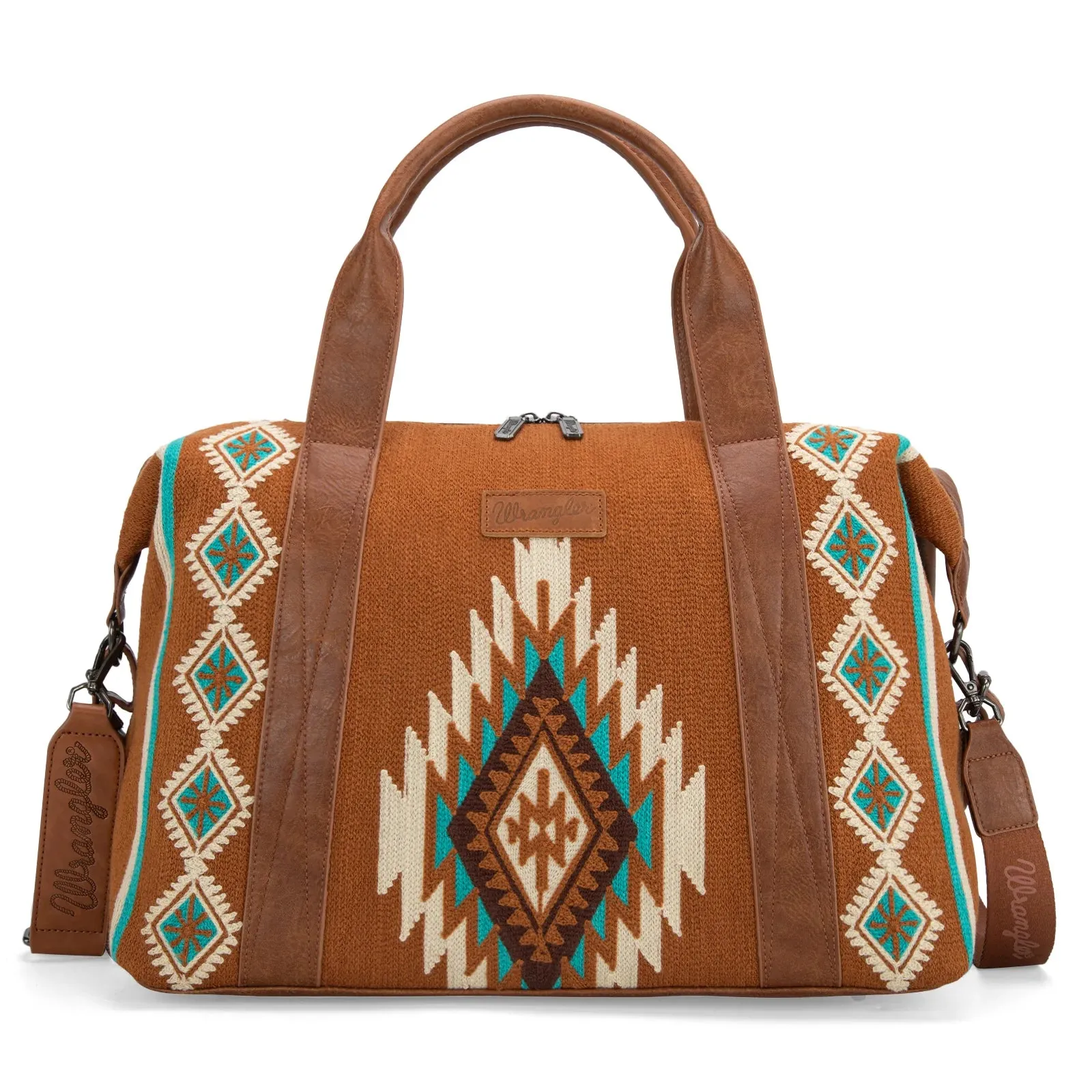 Wrangler Brown Southwestern Print Duffle Bag - WG174-5110BR