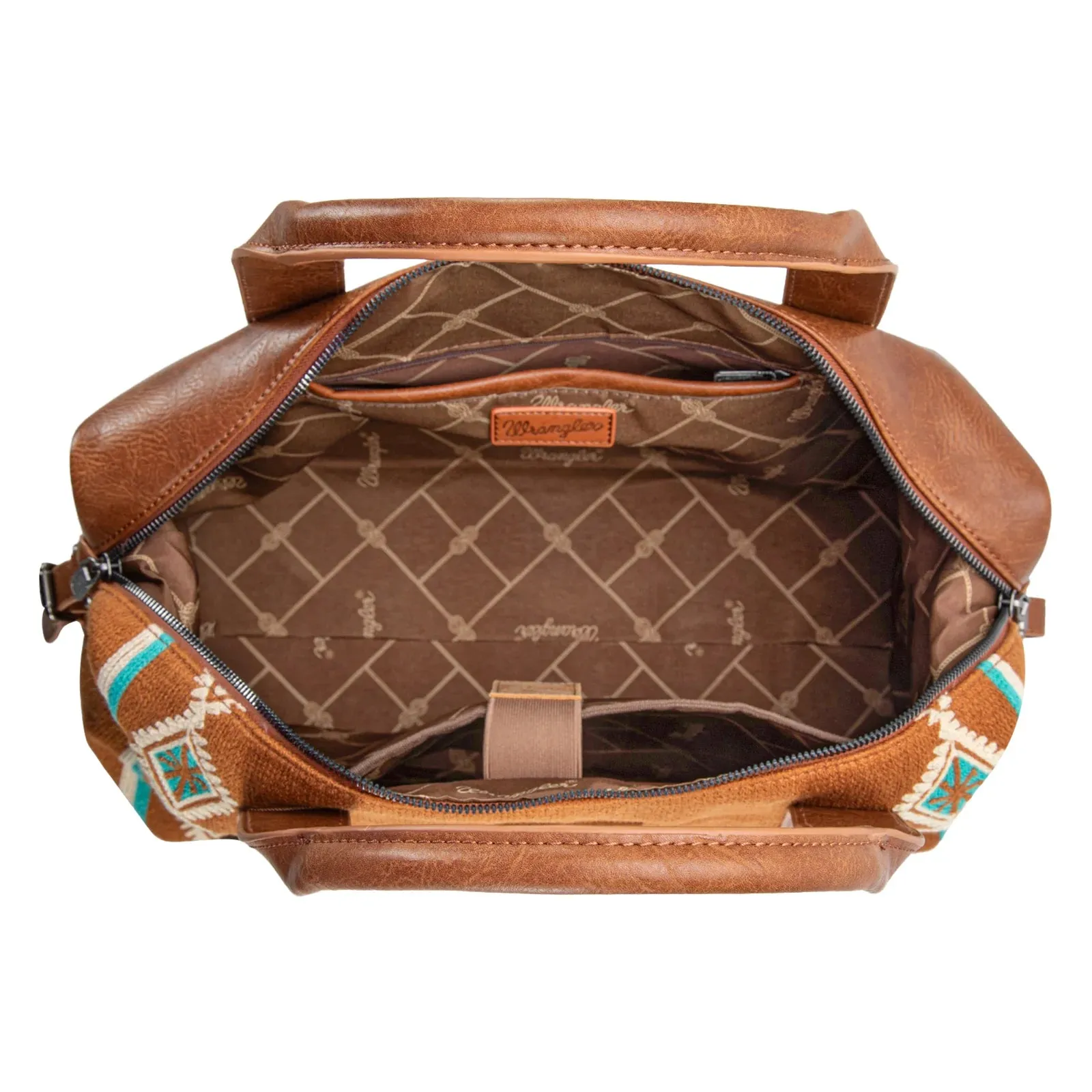 Wrangler Brown Southwestern Print Duffle Bag - WG174-5110BR